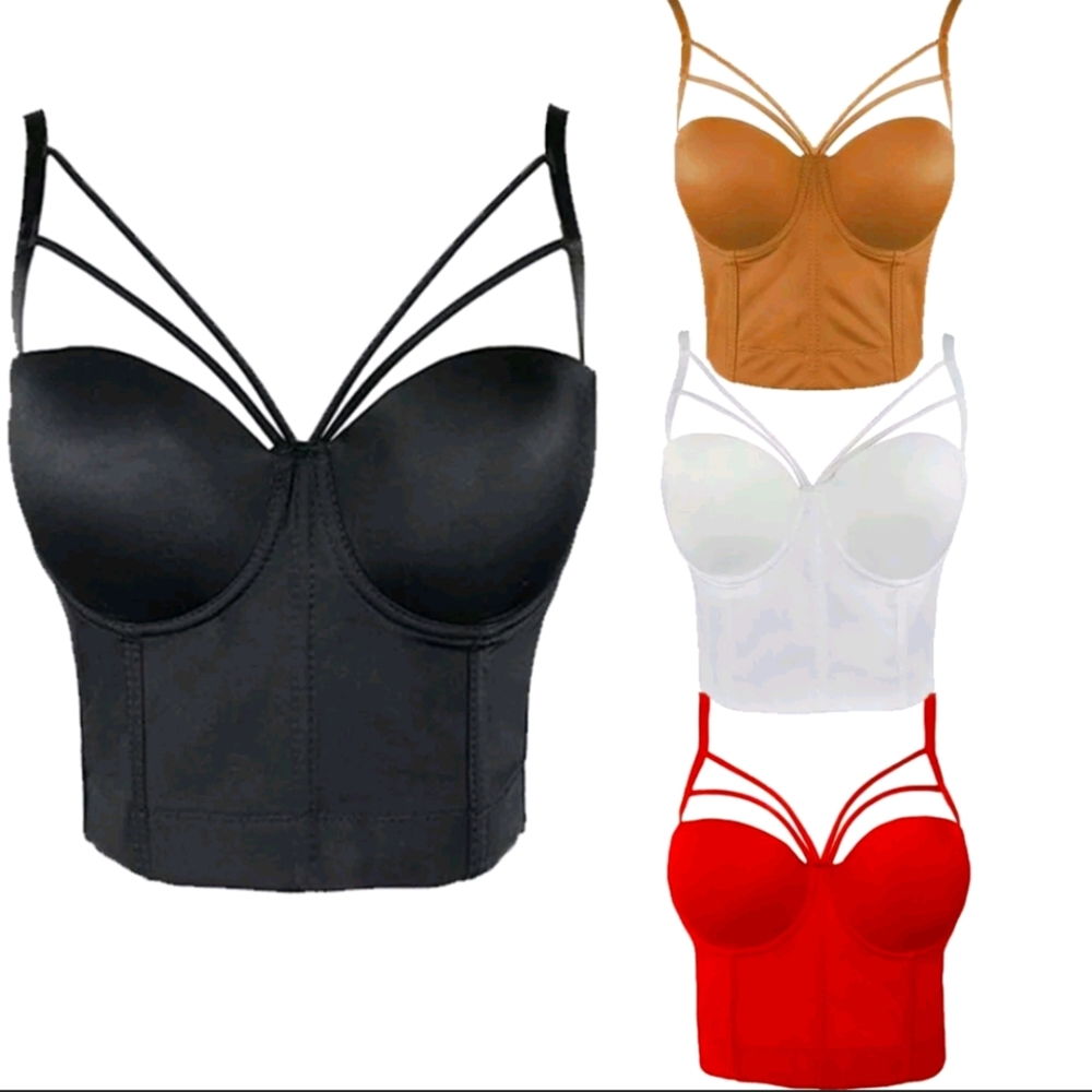 Women's Cross Cut Smooth Corset Bustier